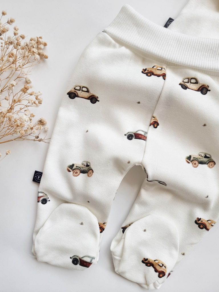 Półśpiochy niemowlęce vintage auta