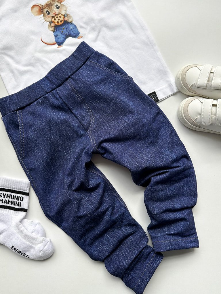 Spodnie chłopięce imitacja jeansu - obrazek 5