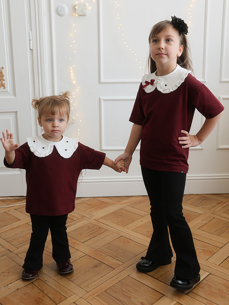 Spodnie dziecięce prążkowane dzwony czarne