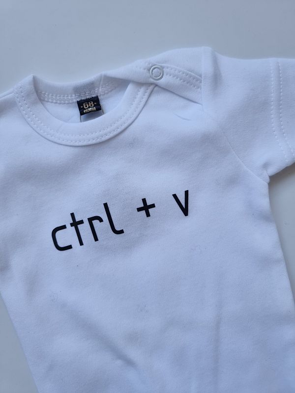 Body białe krótki rękaw ctrl v rozmiar 68