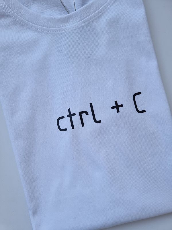 Koszulka biała męska ctrl c rozmiar M