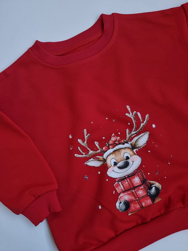 Bluza czarwona renifer rozmiar 86