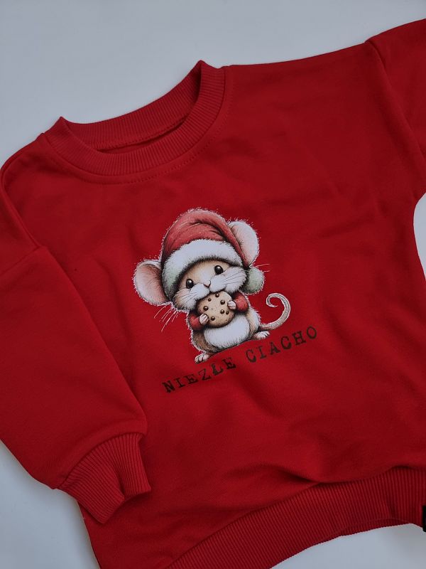 Bluza czarwona myszka rozmiar 74