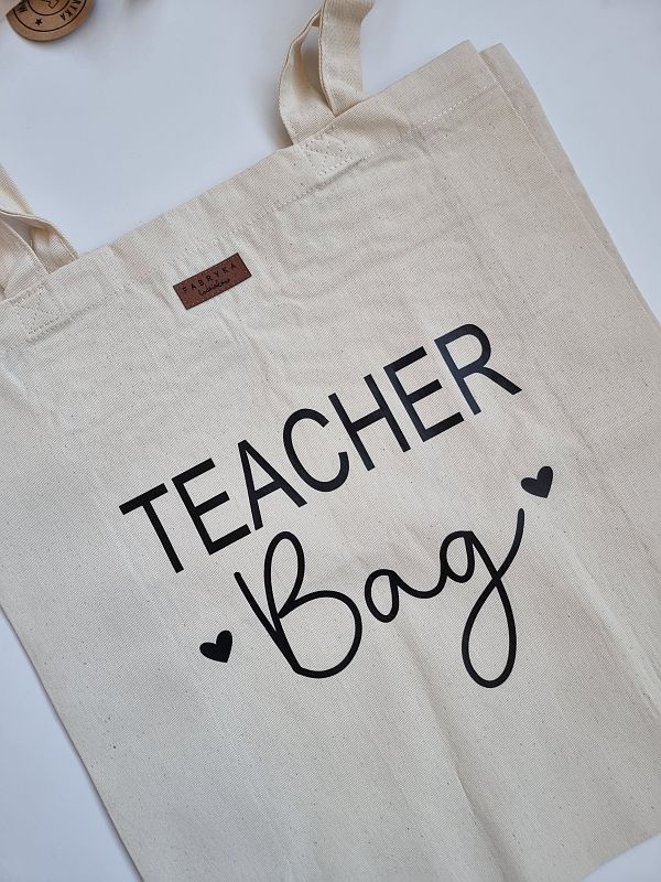 Torba ecru teacher bag
