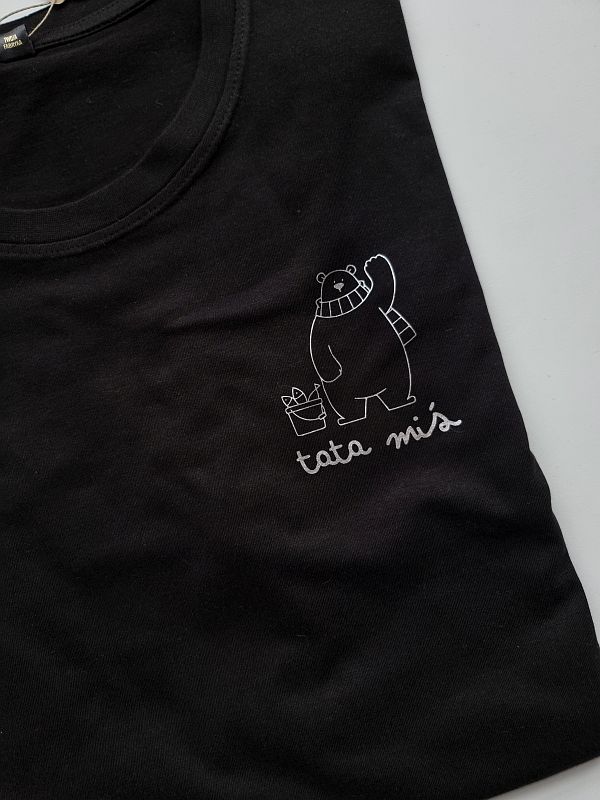 Koszulka czarna męska tata miś rozmiar XXL