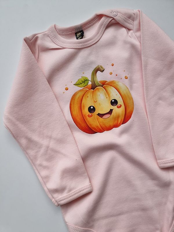 Body morelowe długi rękaw dynia rozmiar 86