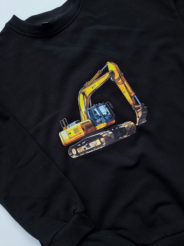 Bluza czarna koparka rozmiar 122