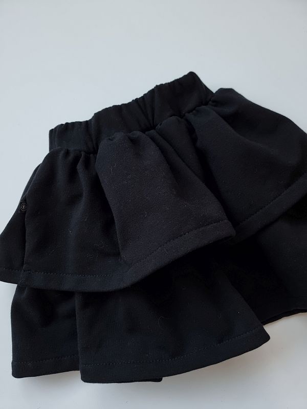 Spódnica czarna z falbanką dresowa rozmiar 110/116