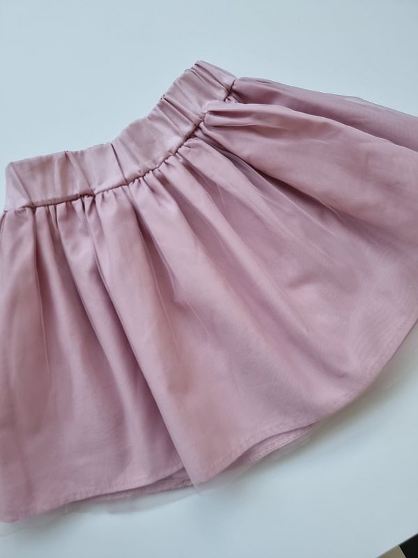 Spódnica różowa z tiulem rozmiar 116
