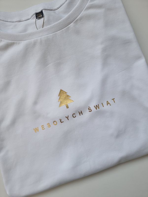 Koszulka damska biała wesołych świąt rozmiar XXL