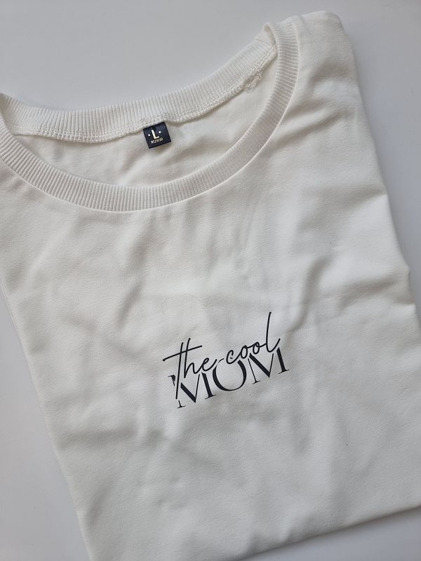 Koszulka damska ecru the cool mom rozmiar L