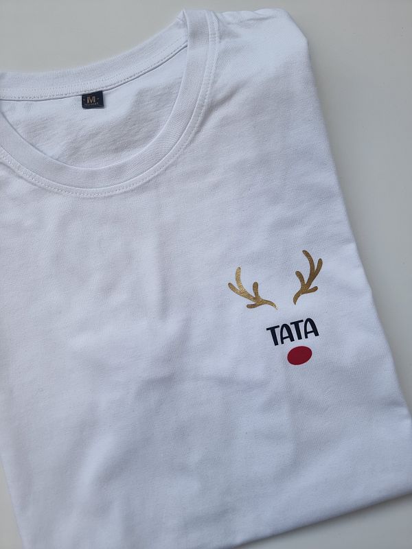 Koszulka biała męska renifer tata rozmiar M