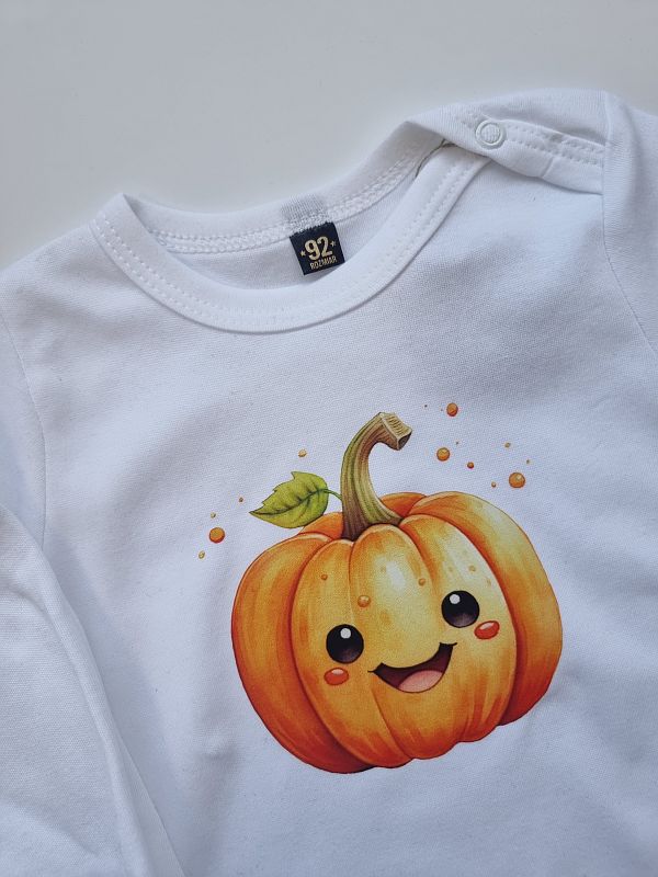 Body białe długi rękaw dynia rozmiar 92