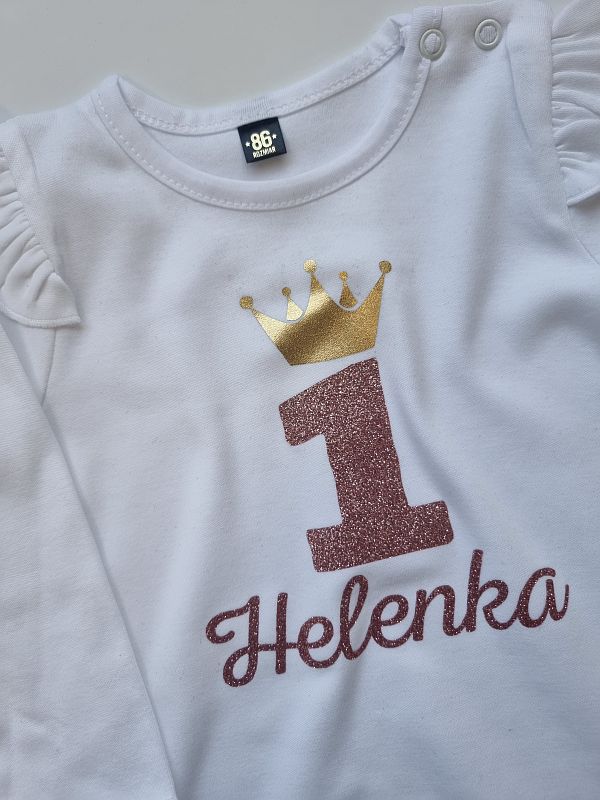 Body białe długi rękaw Helenka rozmiar 86
