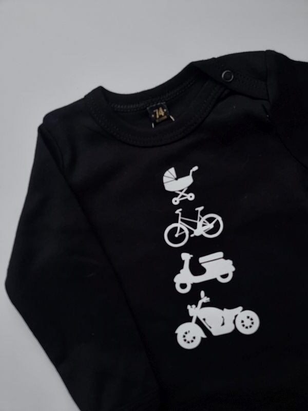 Body czarne długi rękaw etapy życia rozmiar 74