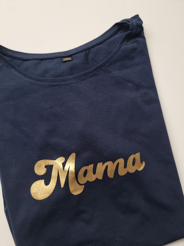 Koszulka damska granatowa mama rozmiar L