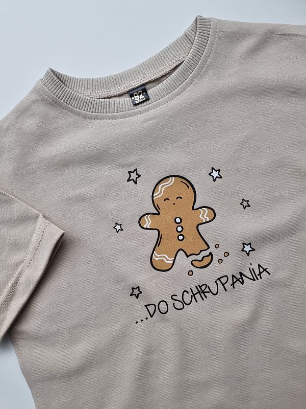 Koszulka beżowa krótki rękaw piernik do schrupania rozmiar 92