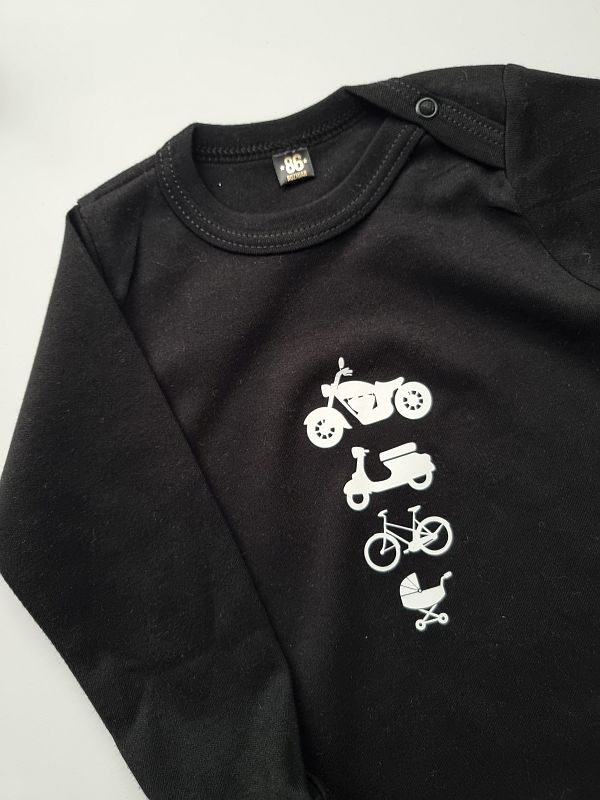 Body czarne długi rękaw etapy życia rozmiar 86