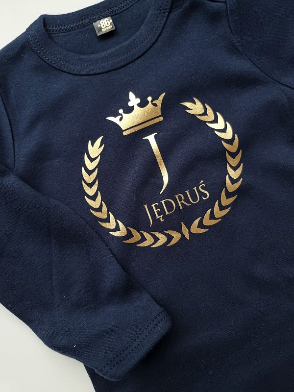 Body granatowe długi rękaw Jędruś rozmiar 86