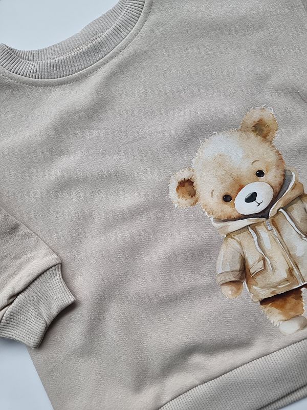 Bluza beżowa miś rozmiar 80