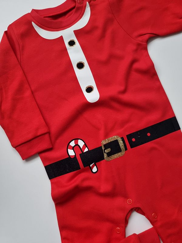 Pajac bez stópek czerwony mały elf rozmiar 80