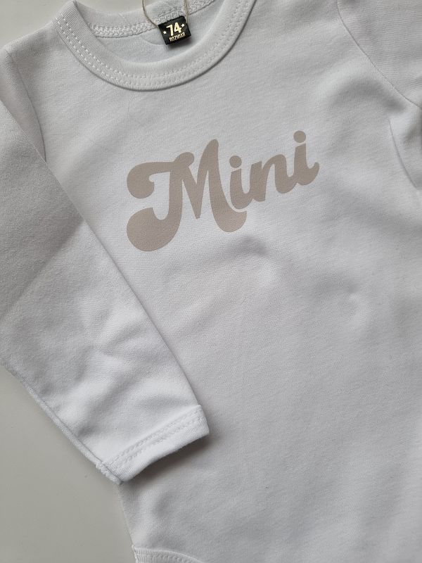 Body białe długi rękaw mini rozmiar 74