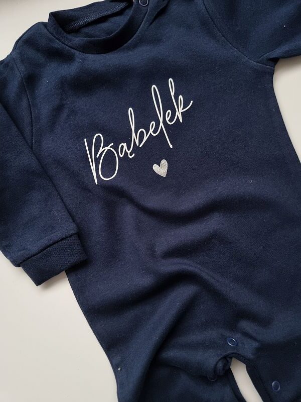 Pajac bez stópek granatowy bąbelek rozmiar 68