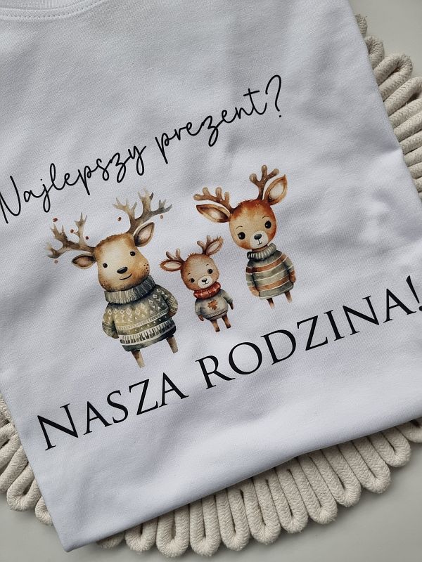 Koszulka męska biała najlepszy prezent nasza rodzina rozmiar XL