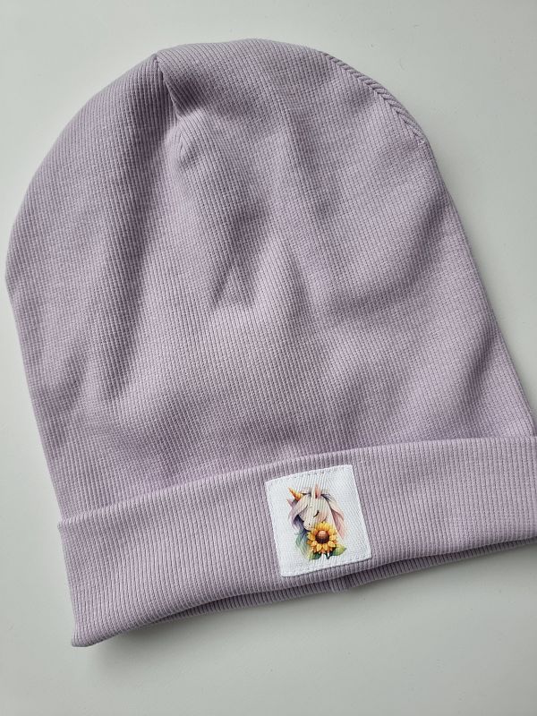 Czapka liliowa jednorożec rozmiar 7Y+