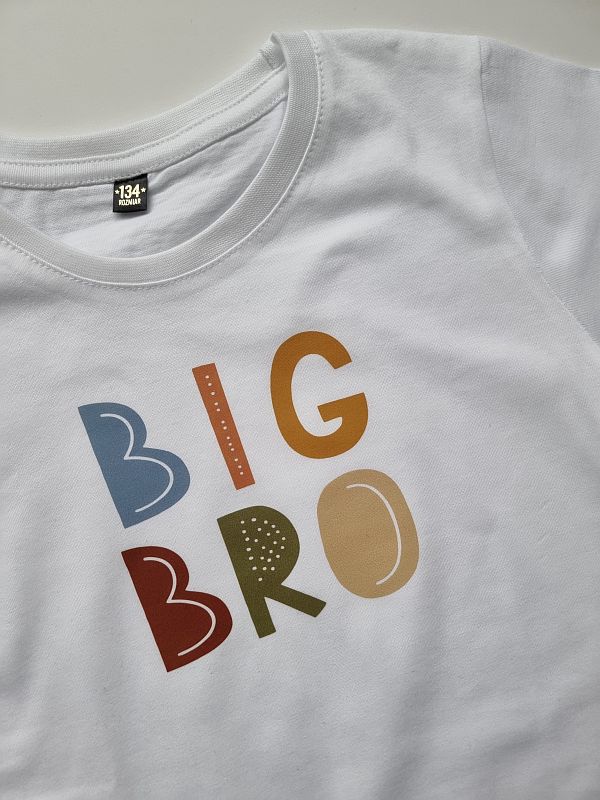 Koszulka biała krótki rękaw big bro rozmiar 134