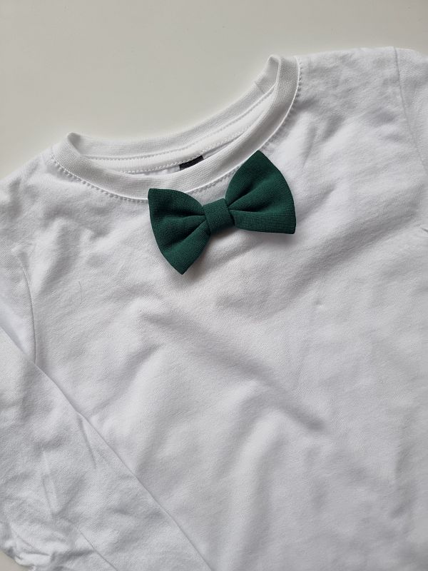 Koszulka biała długi rękaw zielona mucha rozmiar 104