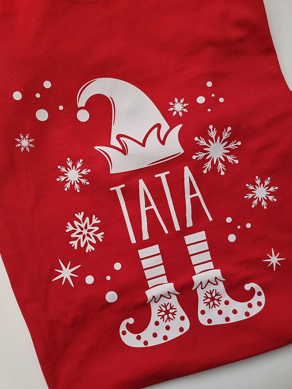 Koszulka męska czerwona tata elf rozmiar XL