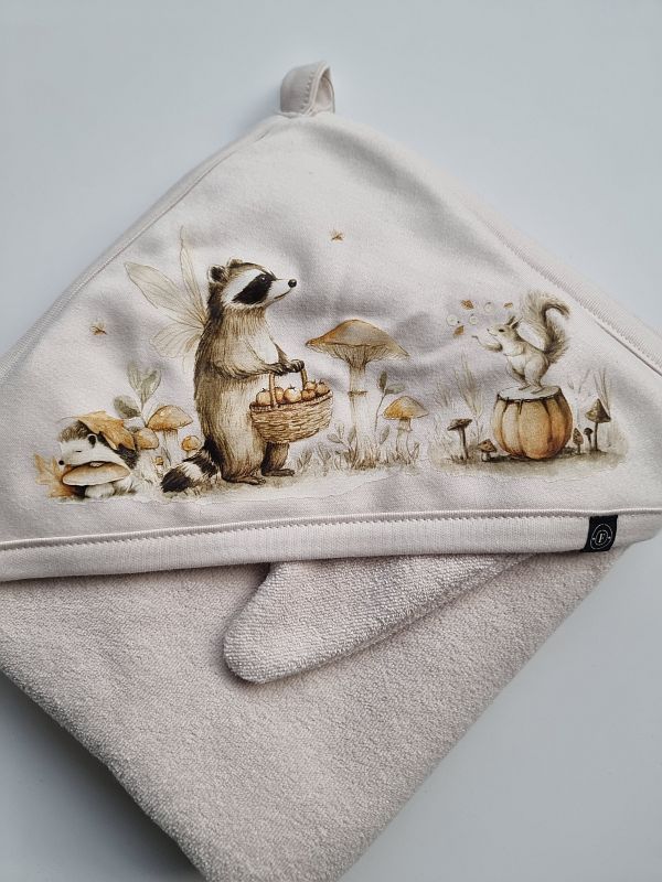 Okrycie kąpielowe szop i wiewiórka