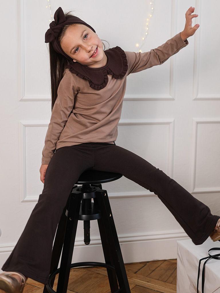 Kołnierzyk dziecięcy brązowy - obrazek 3