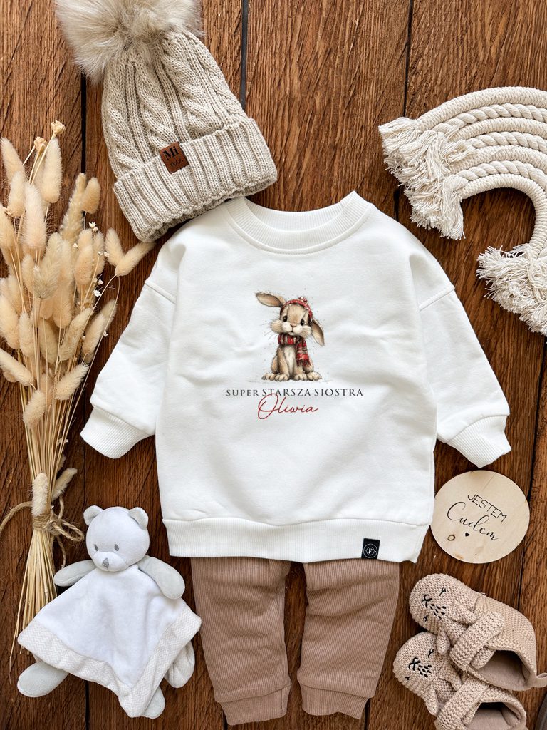 Bluza dziecięca króliczek super strasza siostra
