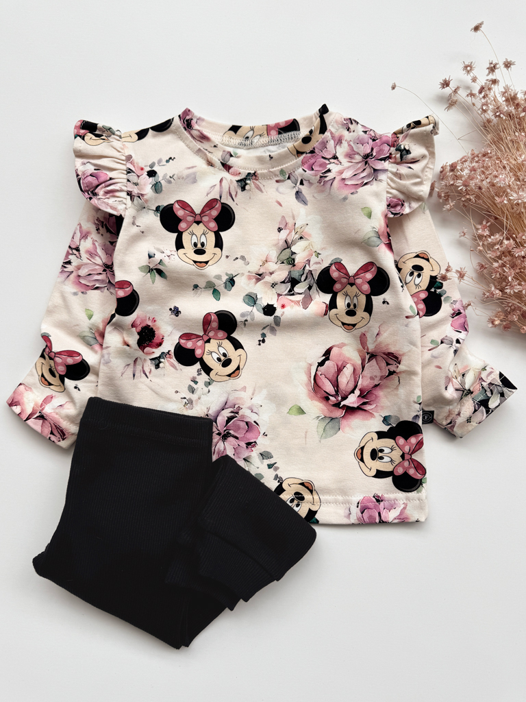 Koszulka z falbankami długi rękaw myszka Minnie - obrazek 3