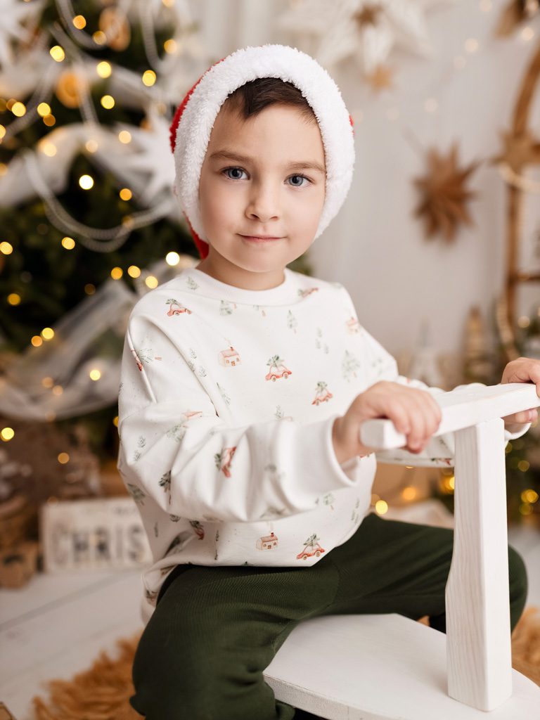 Bluza dziecięca auto z choinką