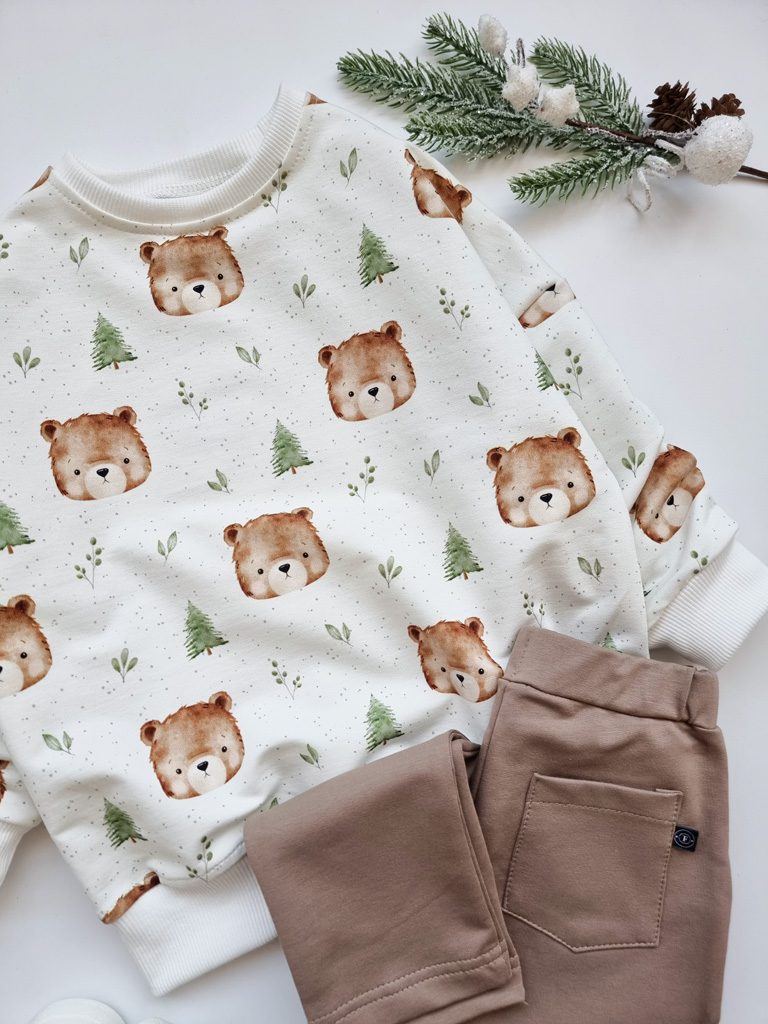 Bluza dziecięca niedźwiadki w lesie - obrazek 3