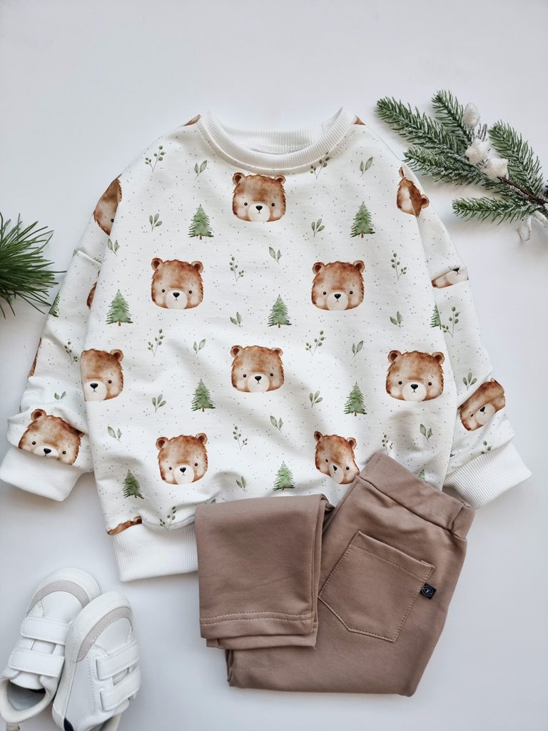 Bluza dziecięca niedźwiadki w lesie - obrazek 4