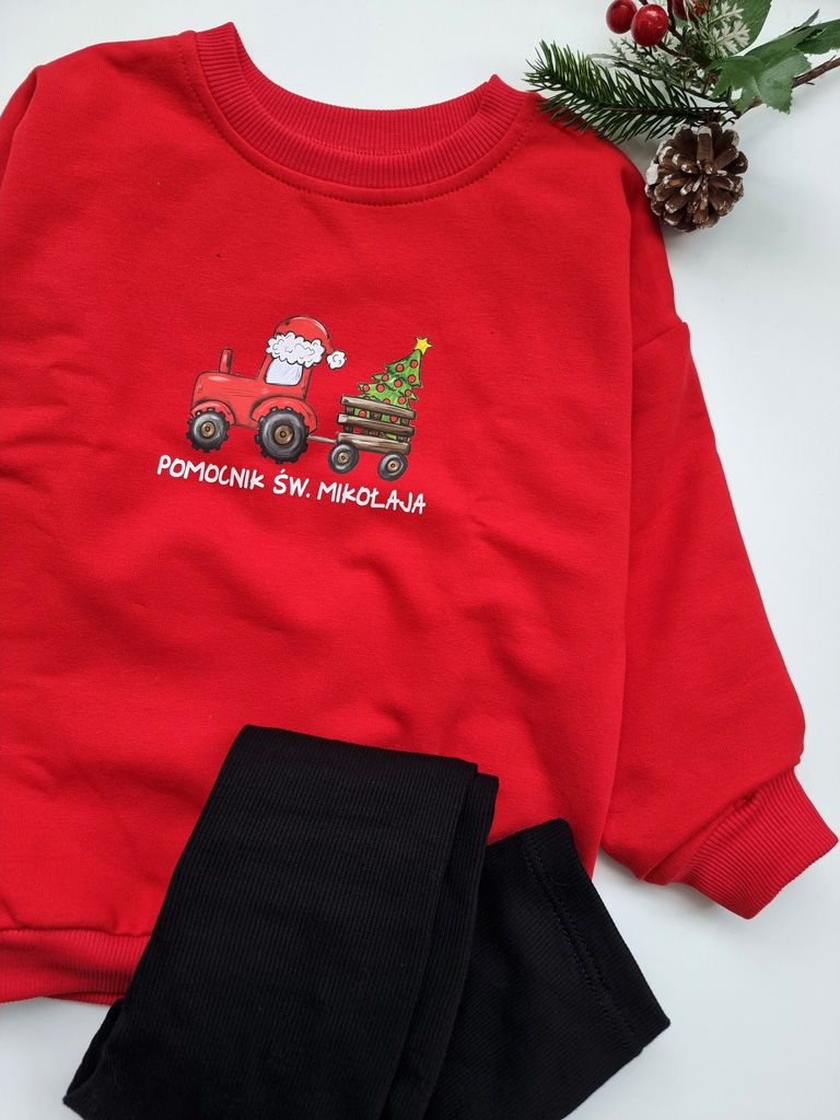Bluza dziecięca z traktorem Pomocnik Św. Mikołaja