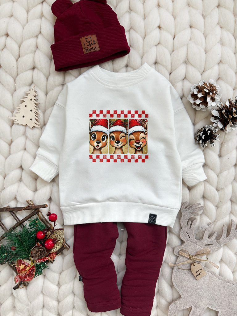 Bluza dziecięca świąteczne reniferki