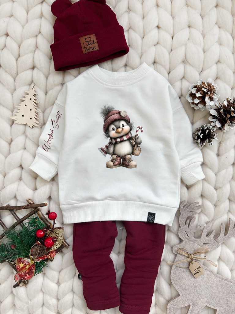 Bluza dziecięca pingwinek Wesołych Świąt