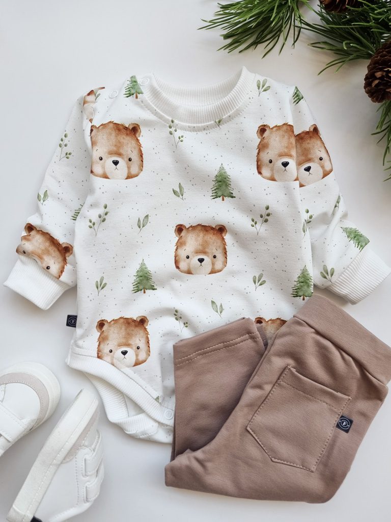 Body niemowlęce niedźwiadki w lesie - obrazek 6