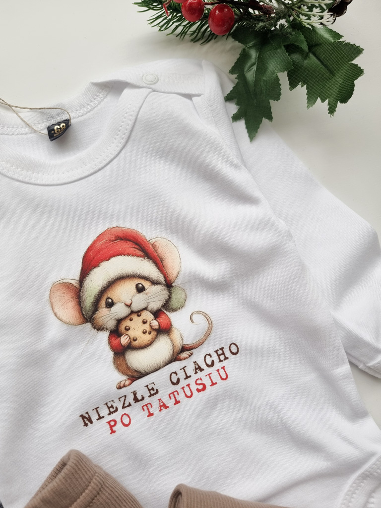 Body niemowlęce myszka niezłe ciacho po tatusiu