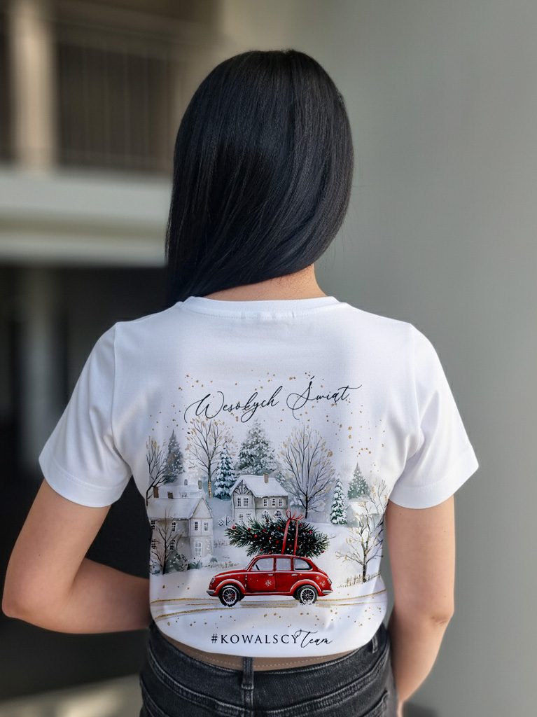 Damska koszulka Wesołych Świąt #TWÓJteam