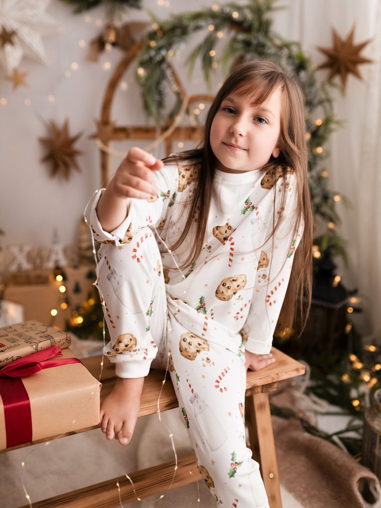 Komplet dla dziecka ciastka mleko koszulka + spodnie