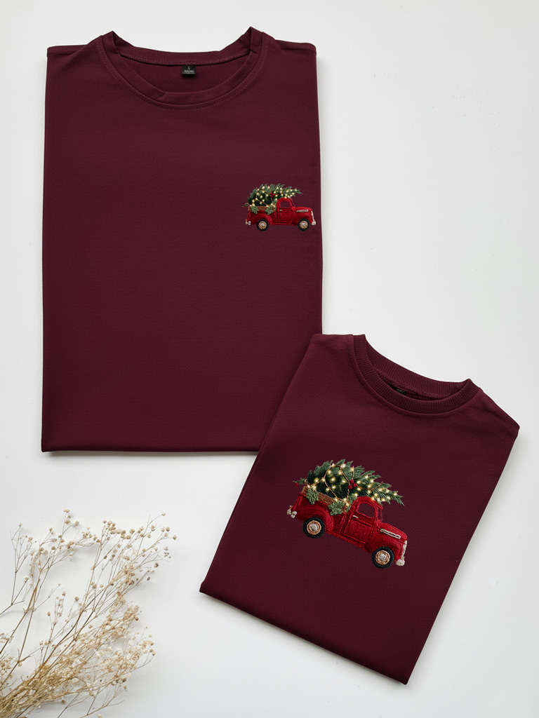 Zestaw świąteczny samochód z choinką
