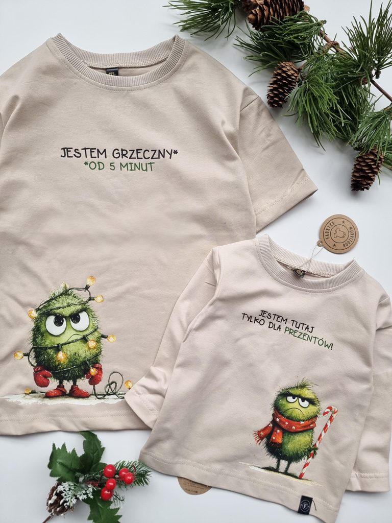 Komplet świątecznych koszulek dla rodzeństwa