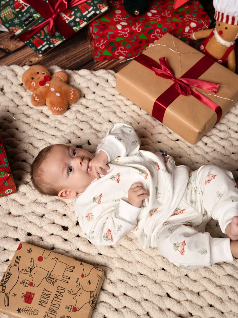 Komplet dla dziecka auto z choinką