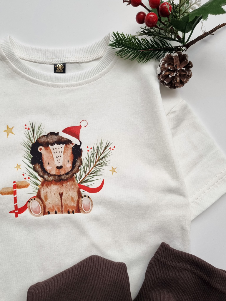 Koszulka dziecięca świąteczny lew